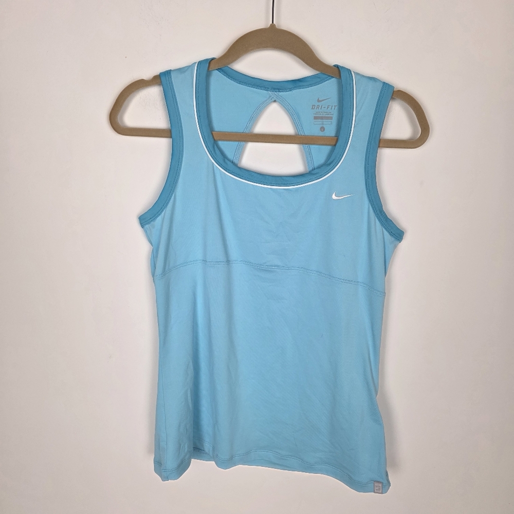 Nike Dri-fit Open Back Fitted Workout Tank Large